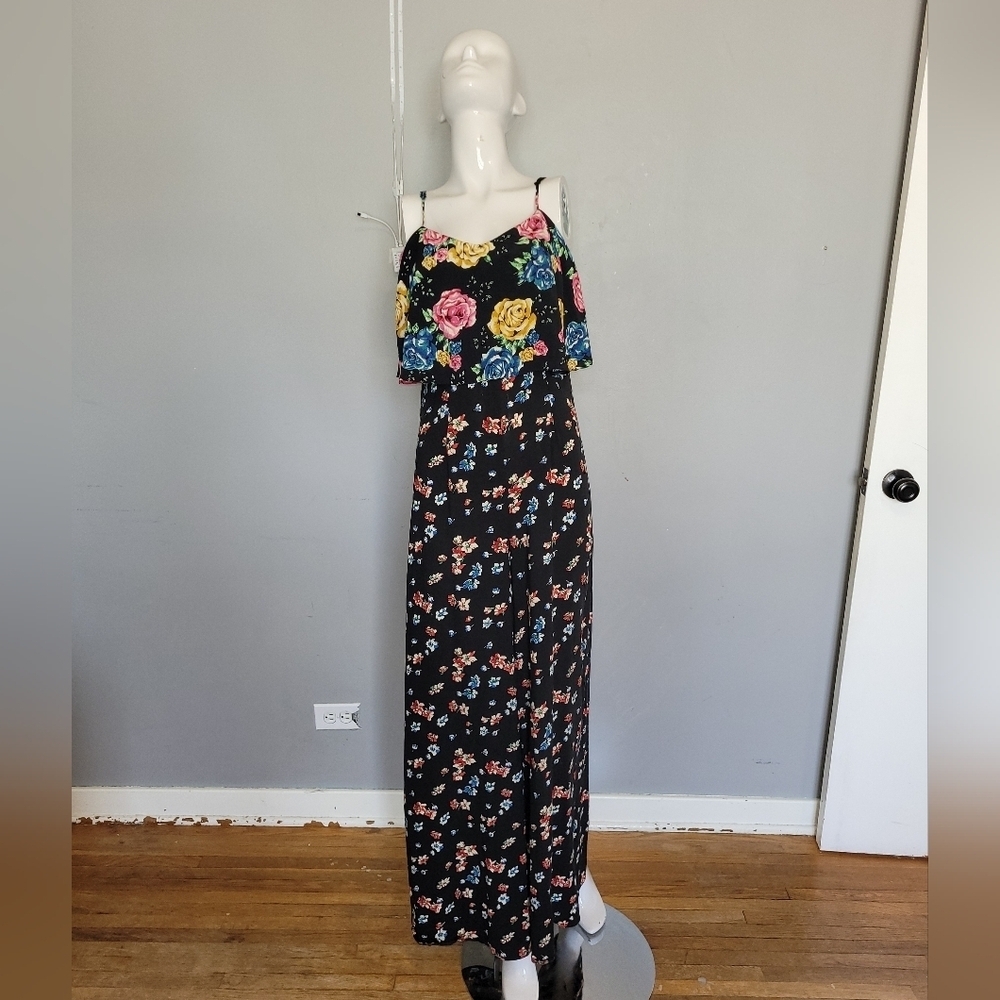 Asos Wide Leg Flounce Floral Jumpsuit, GUC, Size 8